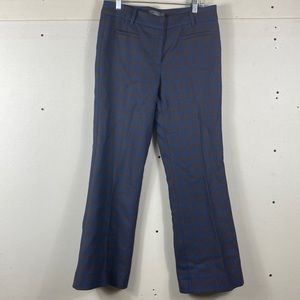 L.L. Bean Signature wool plaid trouser pants size 6 dark academia classic